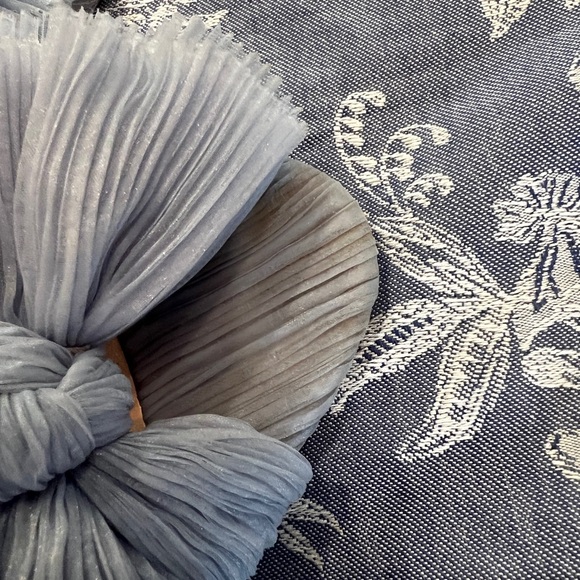 Loeffler Randall Blue Pleated Bow Heels - Picture 5 of 6